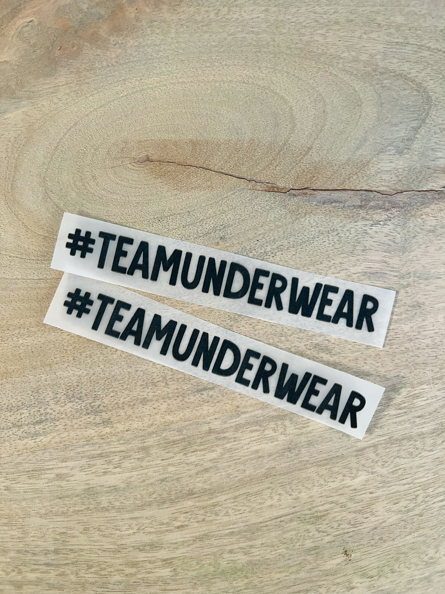 #teamunderwear Iron-On Decal